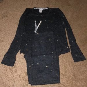 PINK star pajama long sleeve and jogger set